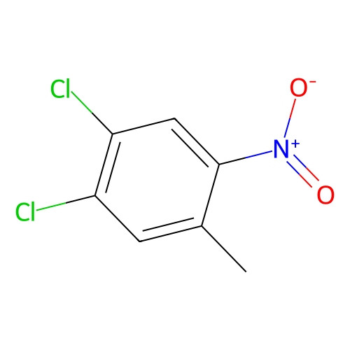Aladdin Scientific 4, 5-Dichloro-2-nitrotoluene, min 98% (GC), 1 gram, chemical structure diagram showing a benzene ring with two chlorine atoms, a nitro group, and a methyl group.