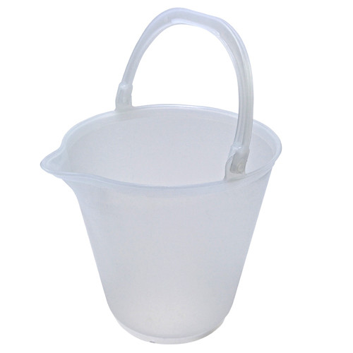 Plastic Bucket, Graduated Pail, Polypropylene, 12 L (3 gal), case/4