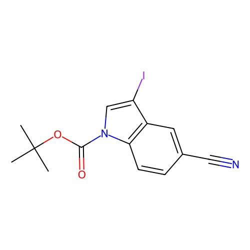Aladdin Scientific tert-Butyl 5-cyano-3-iodo-1H-indole-1-carboxylate, min 98%, 1 gram 