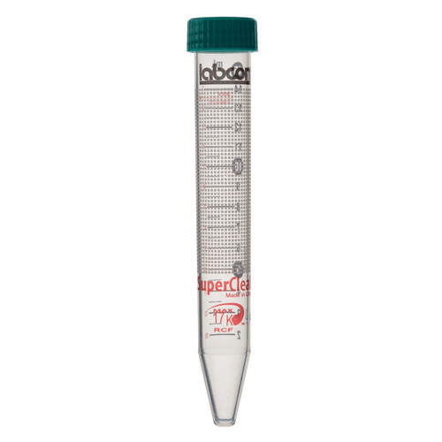 Labcon 15 mL SuperClear® Centrifuge Tubes with Plug-Style Caps, in Bulk, case/500 