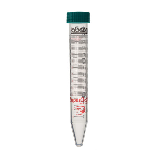 Labcon 15 mL SuperClear® Centrifuge Tubes, 25 per Rack, Sterile, case/500 