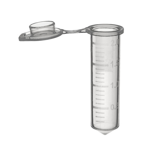 Labcon 2.0 mL SuperClear® Microcentrifuge Tubes with Attached Caps, Clear, in Resealable Bags, case/5000 