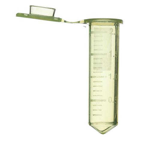 Labcon 2.0 mL SuperClear® Microcentrifuge Tubes with Attached Caps, Yellow, in Resealable Bags, case/5000 