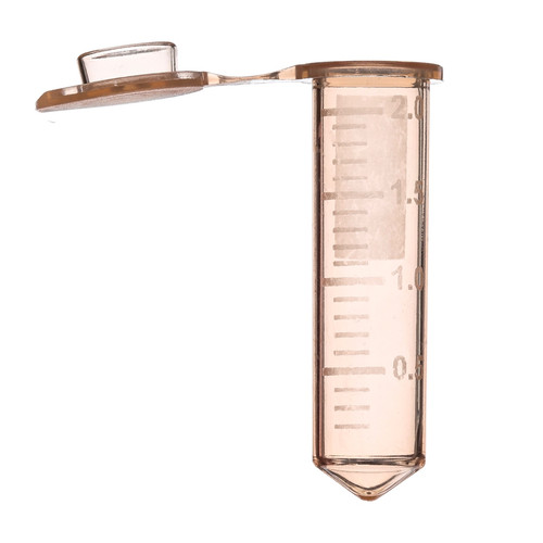 Labcon 2.0 mL SuperClear® Microcentrifuge Tubes with Attached Caps, Orange, in Resealable Bags, case/5000 