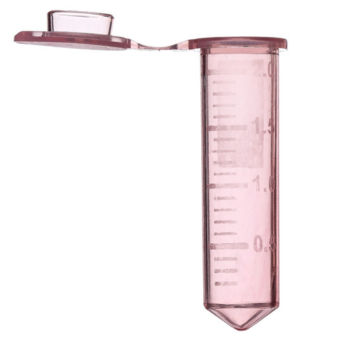 Labcon 2.0 mL SuperClear® Microcentrifuge Tubes with Attached Caps, Red, in Resealable Bags, case/5000 