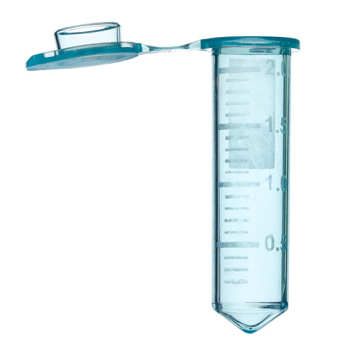 Labcon 2.0 mL SuperClear® Microcentrifuge Tubes with Attached Caps, Blue, in Resealable Bags, case/5000 