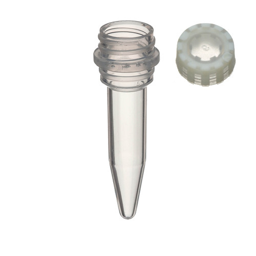 Labcon SuperClear® 0.5 mL Screw Cap Microcentrifuge Tubes with Elastomeric Caps, in Resealable Bags, case/5000 