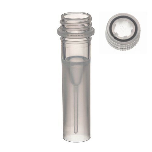 Labcon SuperClear® 0.5 mL Freestanding Screw Cap Microcentrifuge Tubes with Caps, in Resealable Bags, case/5000 