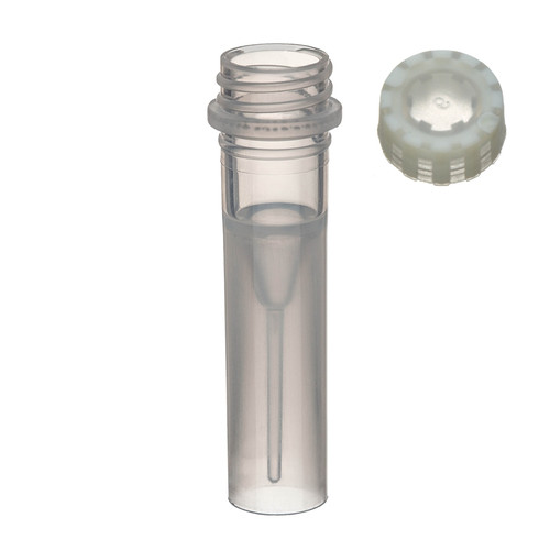 Labcon SuperClear® 0.5 mL Freestanding Screw Cap Microcentrifuge Tubes with Elastomeric Caps, in Resealable Bags, case/5000 