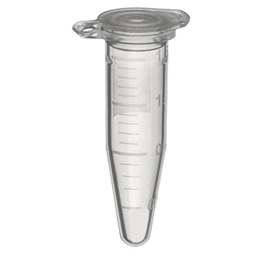 Labcon 1.7 mL SuperClear® Microcentrifuge Tubes with Attached Caps, Resealable Bags, Sterile, case/5000 