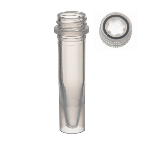 Labcon SuperClear® 1.5 mL Freestanding Screw Cap Microcentrifuge Tubes with Caps, Sterile, case/5000 
