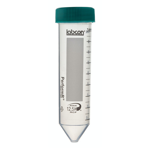 Labcon 50 mL PerformR® Centrifuge Tubes with Plug Style Caps, in Bulk, case/500 