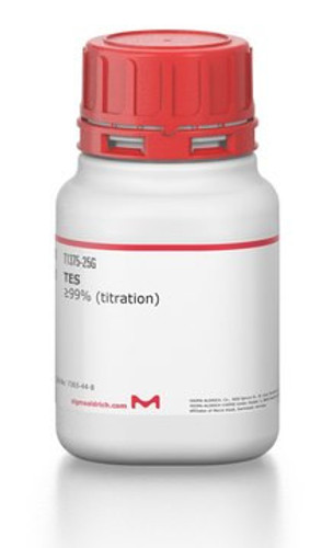 Sigma-Aldrich TES, 99%+ for Titration, Free Acid Buffer for Biochemistry, Synthesis, pH 6.8-8.2, 1 kg 
