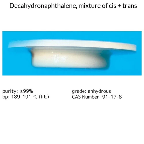 Sigma-Aldrich Decahydronaphthalene, Decalin, Anhydrous, 99%+ Mixture of cis + trans, 1 Liter 