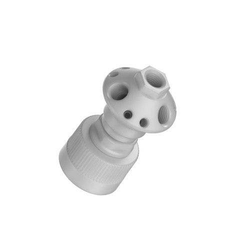 CP Lab Safety Port Cap Waste Manifold fits Nalgene 38-430, 10-Port, size L (4 x 1/4" NPT, 6 x 1/4-28), Polypropylene, Cap Only CP Lab Safety Port Cap Waste Manifold fits Nalgene 38-430, 10-Port, size L (4 x 1/4" NPT, 6 x 1/4-28), Polypropylene, Cap Only