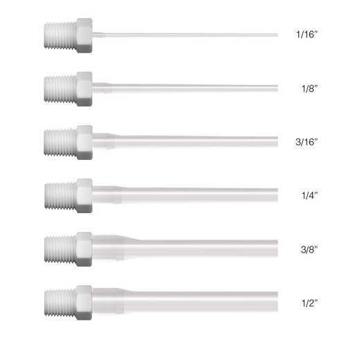 1/4" NPT Barbed Tubing Adapters, Polypropylene, Choose Size 1/4" NPT Barbed Tubing Adapters, Polypropylene, Choose Size