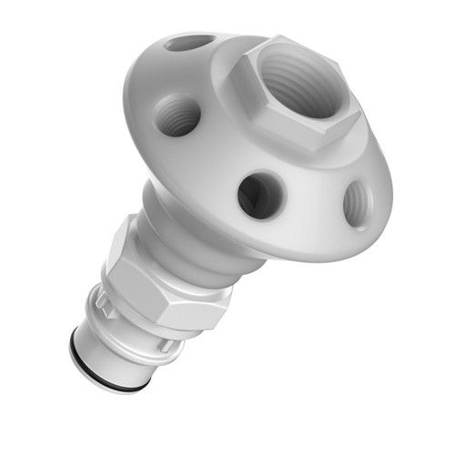 Waste Manifold Port Cap, 6-port for Justrite PP Quick Disconnect, XL Waste Manifold Port Cap, 6-port for Justrite PP Quick Disconnect, XL