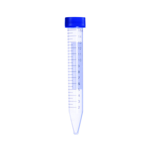 KIMBLE® 15 mL Centrifuge Tube, Conical Polystyrene, Sterile, in Bags, Laboratory Centrifuge Tubes, Case of 500 KIMBLE® 15 mL Centrifuge Tube, Conical Polystyrene, Sterile, in Bags, Laboratory Centrifuge Tubes, Case of 500
