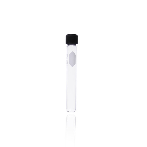 DWK Life Sciences KIMBLE® Culture Tube, Threaded 13-415, 13 × 100 mm, Laboratory Glass Culture Tubes, Case of 288, clear laboratory glass culture tube with black screw cap DWK Life Sciences KIMBLE® Culture Tube, Threaded 13-415, 13 × 100 mm, Laboratory Glass Culture Tubes, Case of 288, clear laboratory glass culture tube with black screw cap