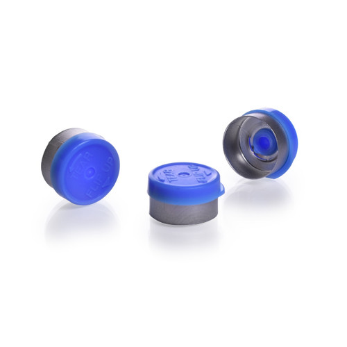 KIMBLE® Flip/Tear Seal, Blue, 13 mm Aluminum/Plastic Vial Seal, Case of 1000 KIMBLE® Flip/Tear Seal, Blue, 13 mm Aluminum/Plastic Vial Seal, Case of 1000