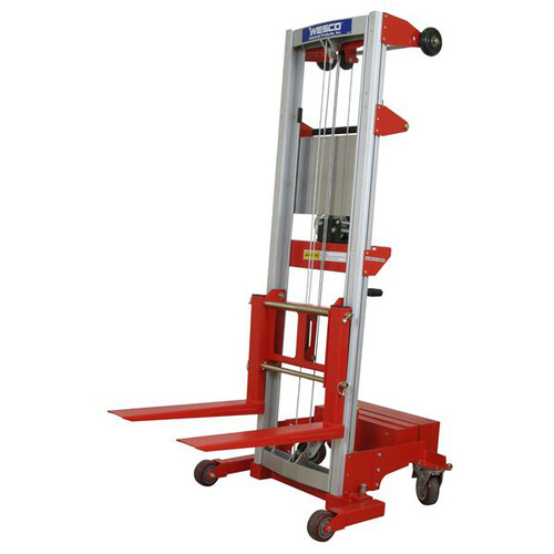 Hand Winch Lifter, Counter Balance Straddle, 47" / 70" Lift