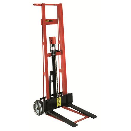 Two Wheeled Hydraulic Model, Pedalift Jack, 22.5"W x 48.5"H x 32"D
