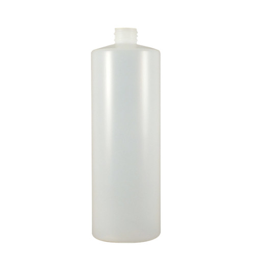 Certified Clean 32oz Cylinder Bottles with Screw Caps, HDPE, case/12