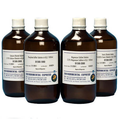 BOD: 4-Bottle Set, P/Mg/Ca/Fe Solutions, 100 ml