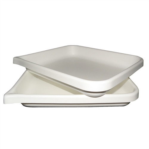 Lab Tray, Rounded Edge with Pour Spout, HDPE, 13 x 11 x 2"