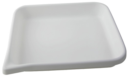 Lab Tray, Rounded Edge with Pour Spout, HDPE, 15 x 13 x 2.5"