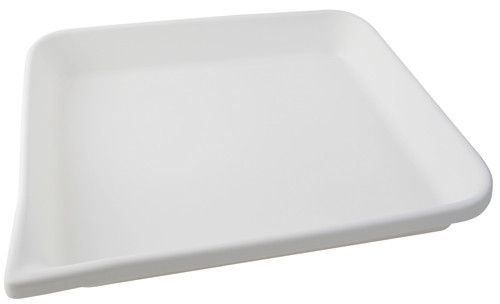 Lab Tray, Rounded Edge with Pour Spout, HDPE, 21 x 17 x 3"