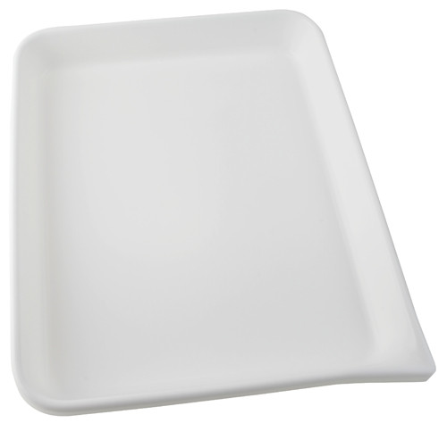 Lab Tray, Rounded Edge with Pour Spout, HDPE, 24 x 20 x 3.5"
