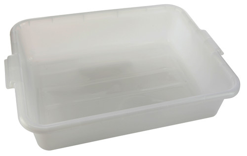 Lab Storage Tote Box, Natural HDPE, Stackable, 21-3/8" x 15-1/2", case/6