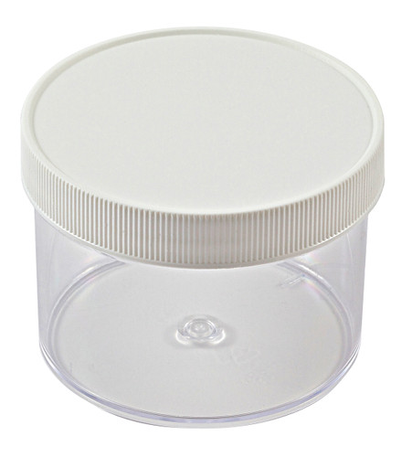 Straight Side Jars, Polystyrene, 8 oz, 89mm, case/36