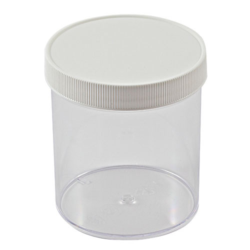 Straight Side Jars, Polystyrene, 16oz, 89mm, case/24 Straight Side Jars, Polystyrene, 16oz, 89mm, case/24