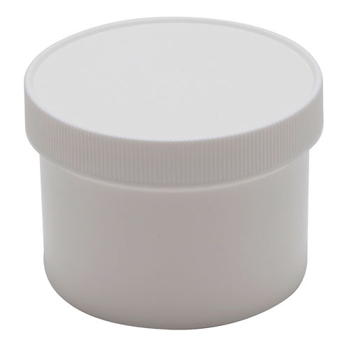 Jars, Polypropylene, White 8oz, case/48