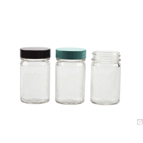 2.5oz (75mL) Clear Composite Test Jar, 43-400 Phenolic Pulp/Vinyl Lined Caps, case/180