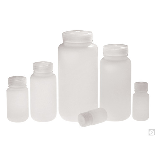 2oz (60mL) HDPE Wide Mouth Lab Style Bottle, 28-415 PP Linerless Caps, case/1000