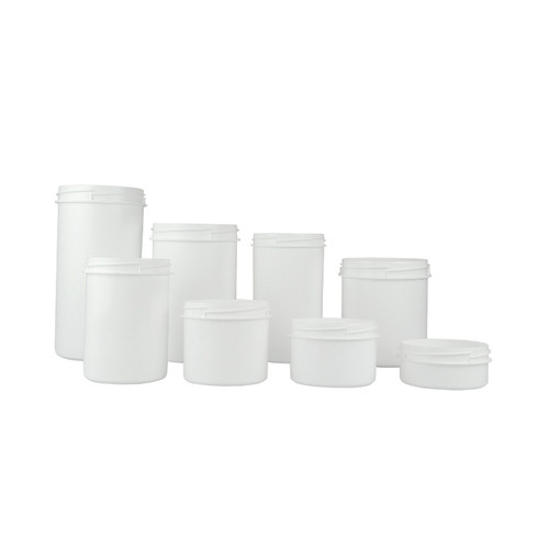 1000mL White PP Storage Jar, 96.8mm opening, case/90