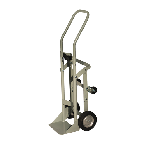 Single Cylinder Hand Truck, 8" Semi-Pneumatic Wheels, Rear Casters