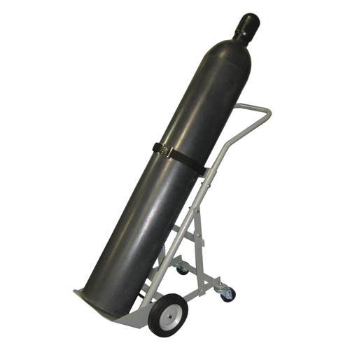 Single Cylinder Hand Truck, 8" Semi-Pneumatic Wheels, Rear Casters