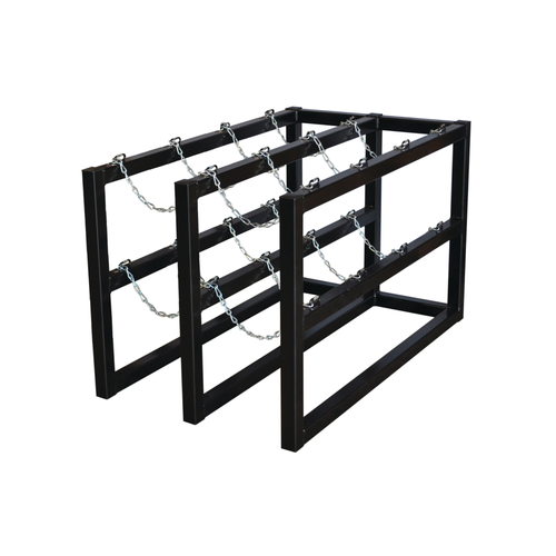 Gas Cylinder Barricade Rack, 8 Cylinder Capacity, 2 Wide / 4 Deep