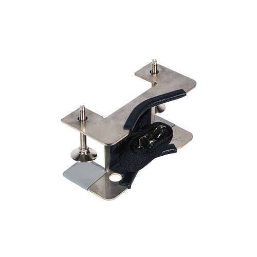 Gas Cylinder Support Bracket, 1 Cylinder Capacity, Bench Mount, Stainless Steel