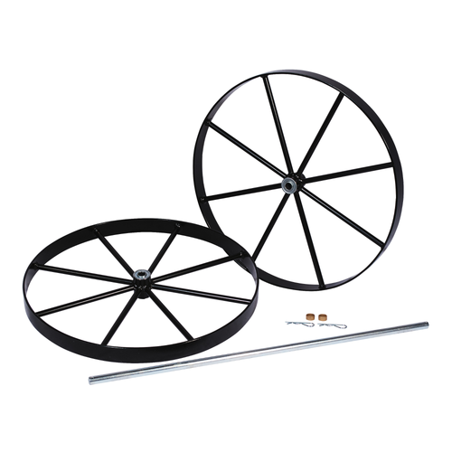 Steel Wheels and Axle Set for Double Cylinder Hand Trucks, 20"