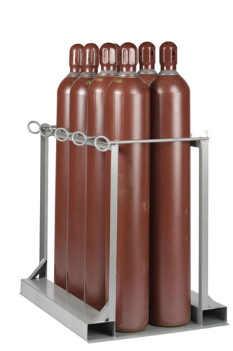 Gas Cylinder Pallet, 8 Cylinder Capacity, 33"x 47" x 41"