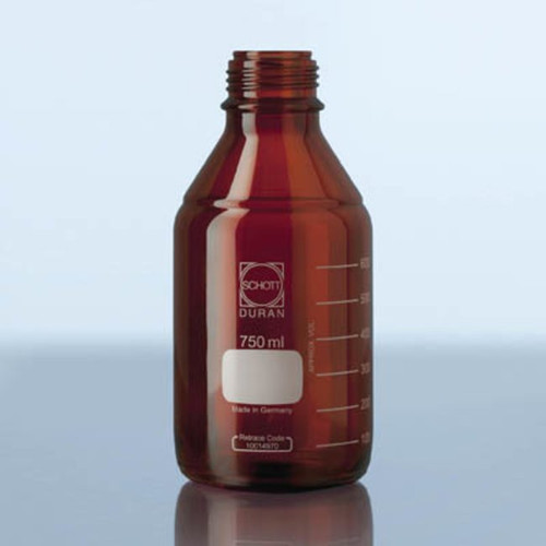 DURAN® PURE Bottle Only, Amber Borosilicate Glass, GL45, 1 Liter, case/10