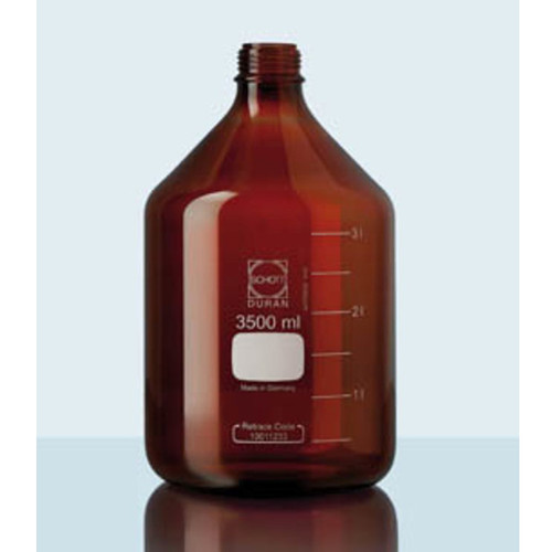 DURAN® PURE Bottle Only, Amber Borosilicate Glass, GL45, 20 Liter, Each