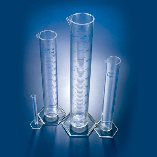 Graduated Cylinder, Printed Graduations, PMP, 10mL, case/20 Graduated Cylinder, Printed Graduations, PMP, 10mL, case/20