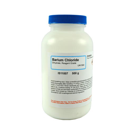 Barium Chloride Dihydrate, Reagent Grade, 500 grams