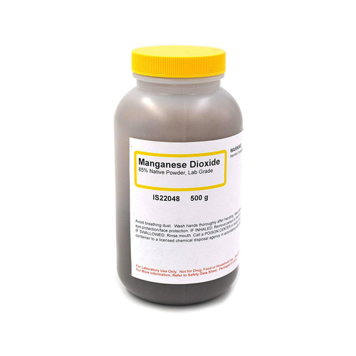 Manganese Dioxide Powder, Lab Grade, 500 grams